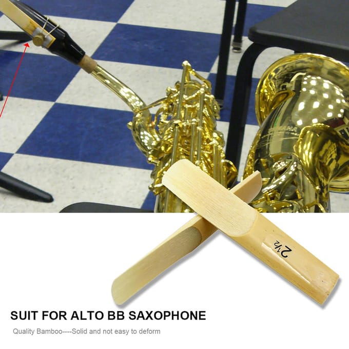 LADE 10 stuks Bamboe Rieten Sterkte 2.5 voor Alto bB Sax Saxofoon Vervangingsaccessoire beige