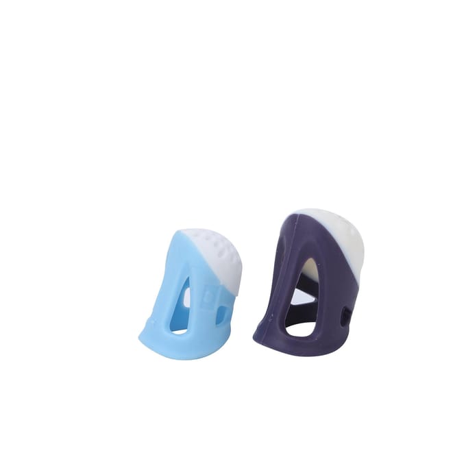 Lot de 2 dé à coudre en silicone souple, réutilisable et durable, pour la couture, le travail manuel rétro