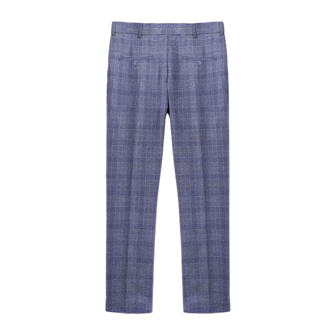 Lambretta Heren Bradley Geruite Pantalon (Leisteen)