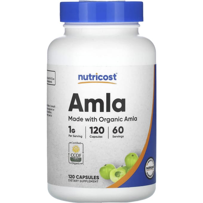 Nutricost, Amla, 1 000 mg, 120 gélules (500 mg par gélule)