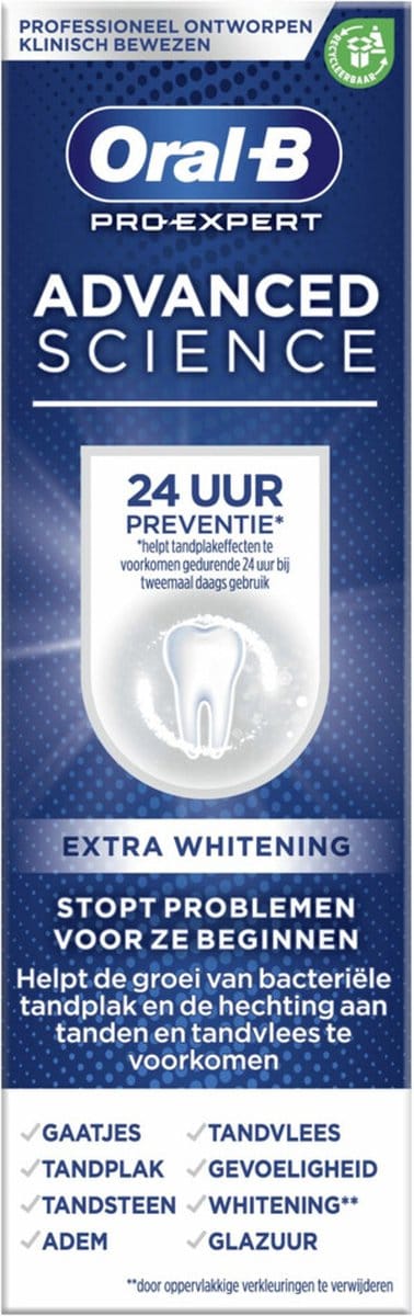 Oral B - Tandpasta - Advanced Science - Extra Whitening - 75ml