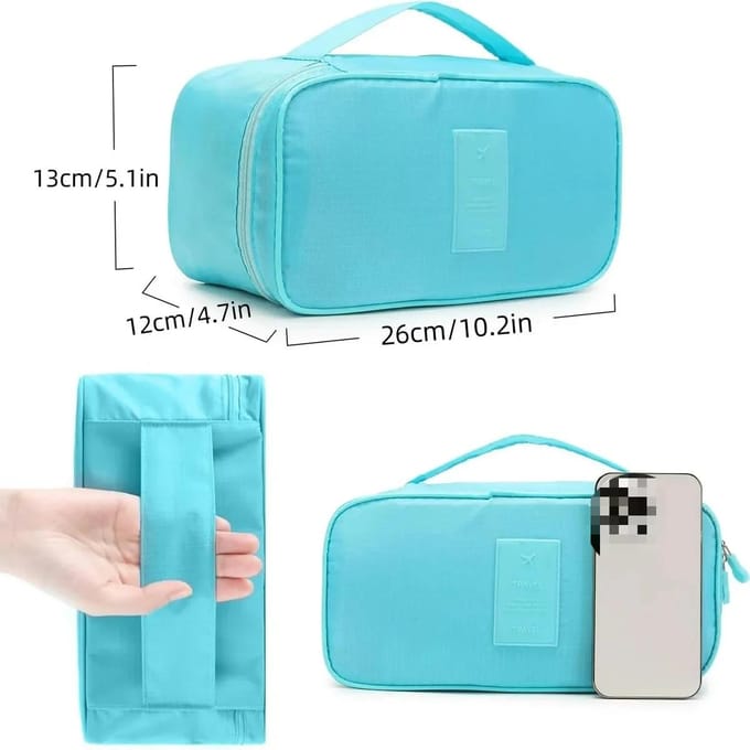 Draagbare Reistassen Multi-functionele BH Ondergoed Organizer Tassen Toilettas Make-up Tas voor Buitenreizen roze