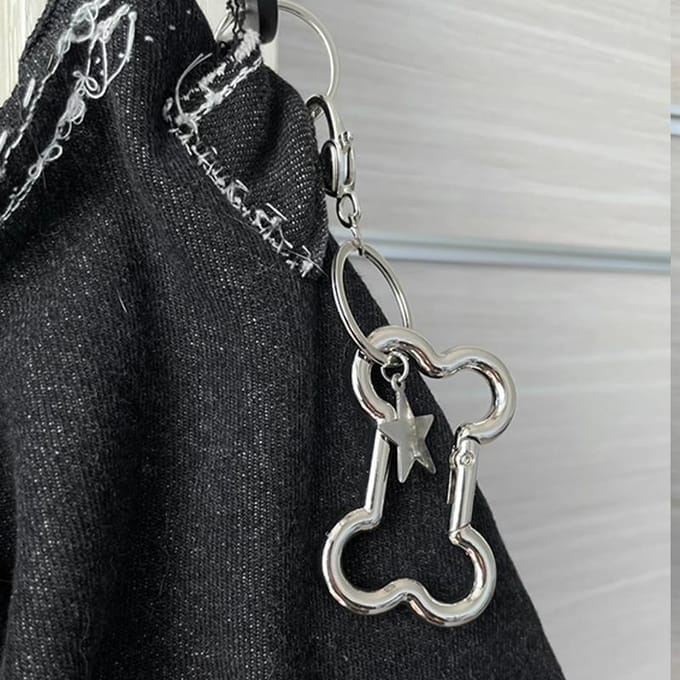 Punk Coole Bot Sleutelhanger Koreaanse Mode Ster Tas Hanger Accessoires Goth Sieraden Grunge Sleutelhangers Schattig gray
