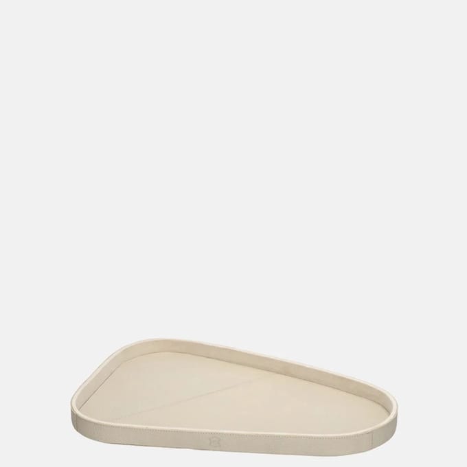 Chamada Lotte leren dienblad organisch effen M beige