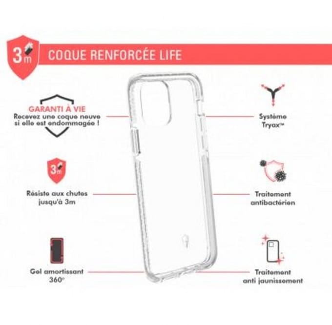Force Case, Hoesje geschikt voor iPhone 11 Pro - LIFE Versterkt, Transparant
