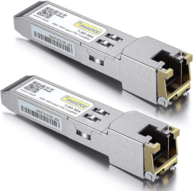 Netwerk Transceiver - Mini GBIC Module - Netwerk Verbinding - 100 Meter Bereik - 2 Stuks - Zilver