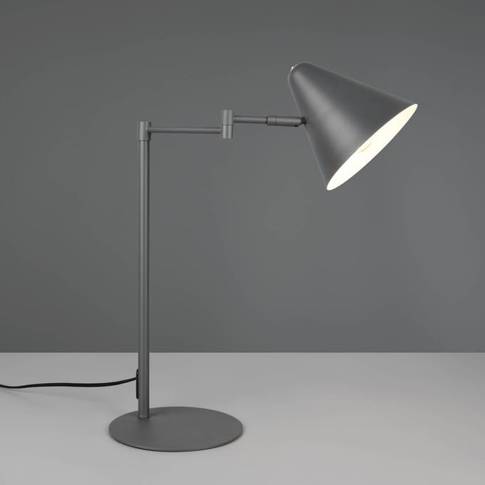 Trio Lighting Tafellamp Cosima, antraciet, hoogte 50 cm, metaal