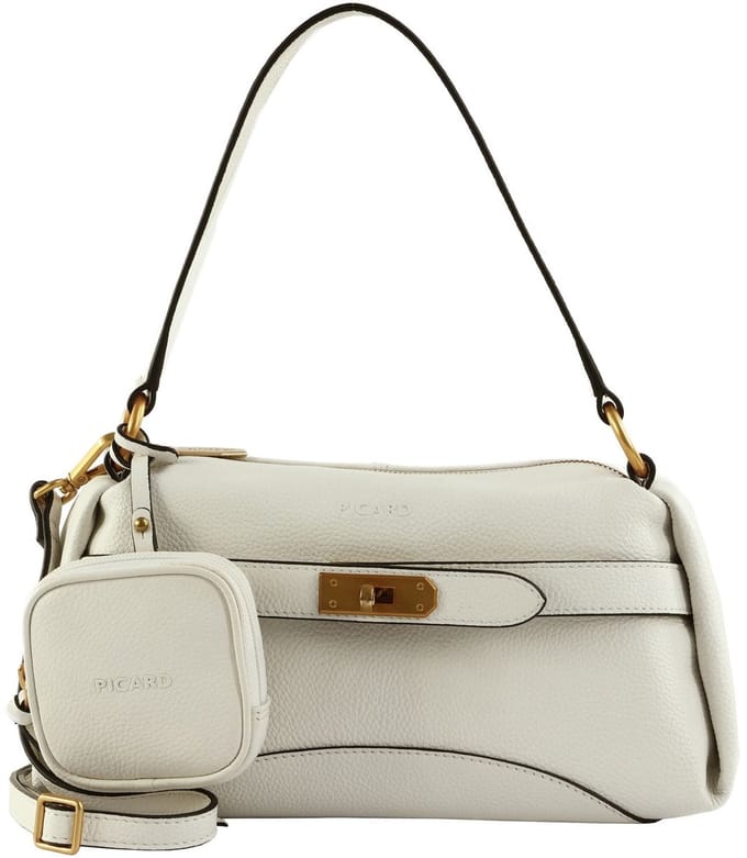 PICARD Leren schoudertas handtas Odeon Hand Bag White Lily wit