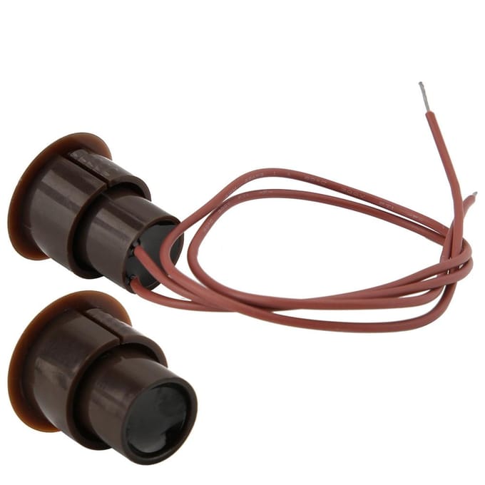 Alarme Magnétique Type NC Filaire Détecteur de Contact de Porte Fenêtre Interrupteur Reed black