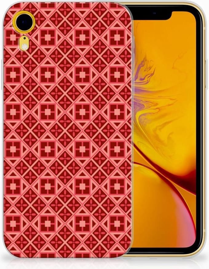 Apple iPhone Xr TPU bumper Batik Rood