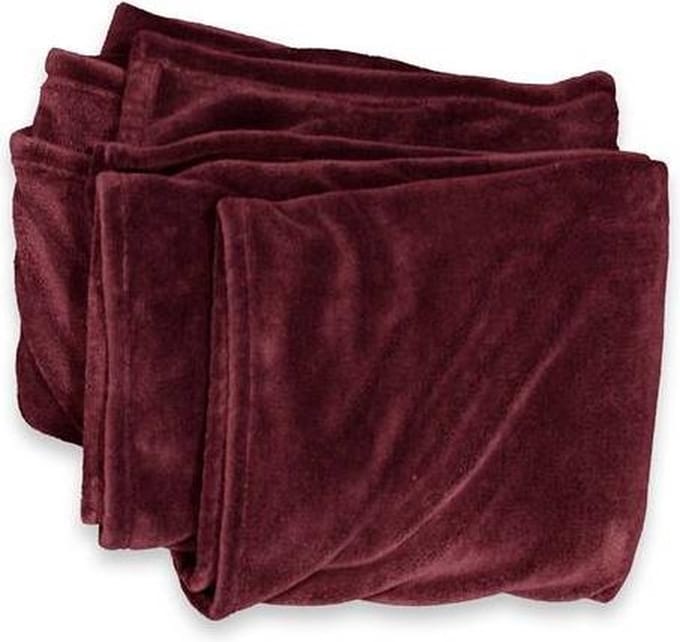 Unique Living Enzo - Fleece polyester - Plaid - 130x180 cm - Pomegranate
