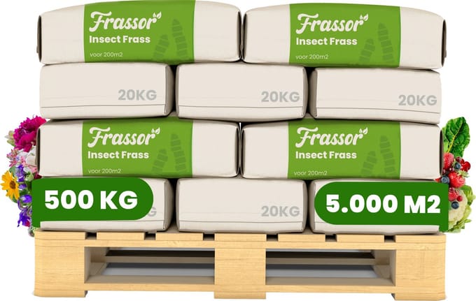 Frassor Universele Meststof (25x = 500 kg – voor 5.000 m2) Insecten Frass