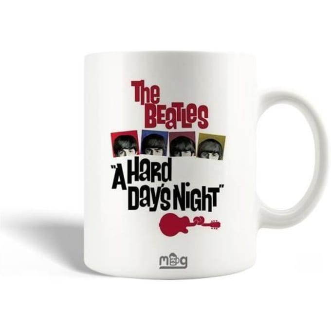 Mug en Céramique - The Beatles - A Hard Day's Night - 30cl - Blanc - Compatible lave-vaisselle