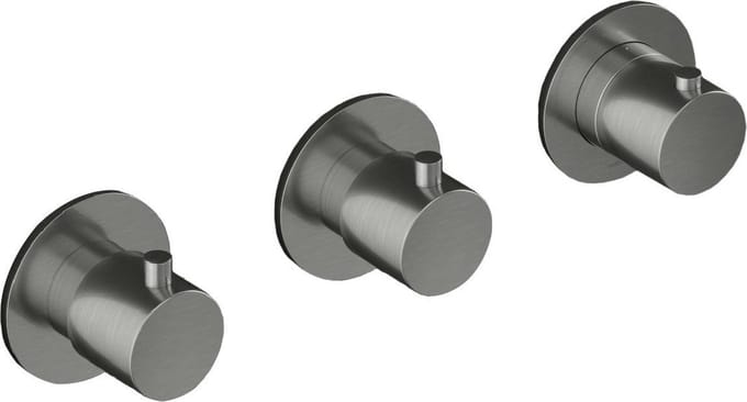 Hotbath Cobber CB7067EXT afbouwdeel inbouwthermostaat met 2 stopkranen verouderd ijzer