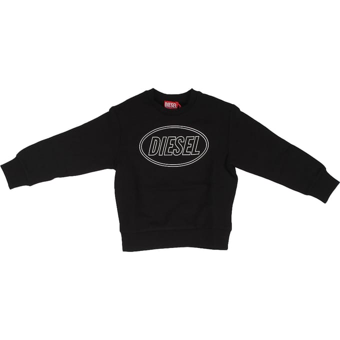 sweatshirt met logo bedrukt baby zwart