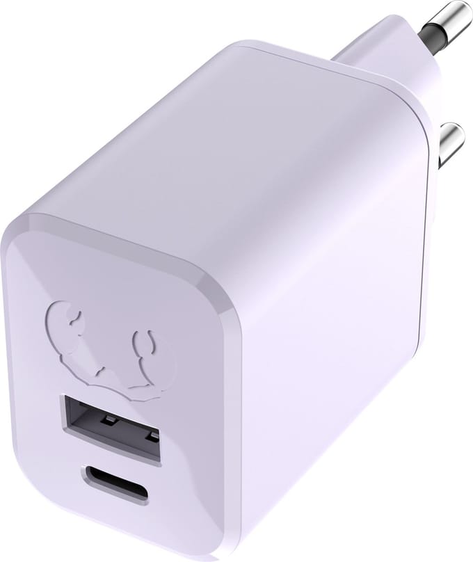 Fresh 'n Rebel USB + USB-C mini Snellader - 2 poorten - Oplader USB-C + USB - 45W - Compact en Veilig - Dreamy Lilac