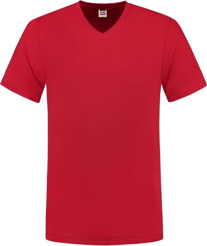 Tricorp 101005 T-Shirt V Hals Fitted - Rood - S