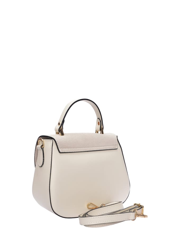 Luisa Vannini Beige Rundleer Tas