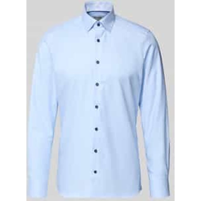 slim fit zakelijk hemd met kentkraag