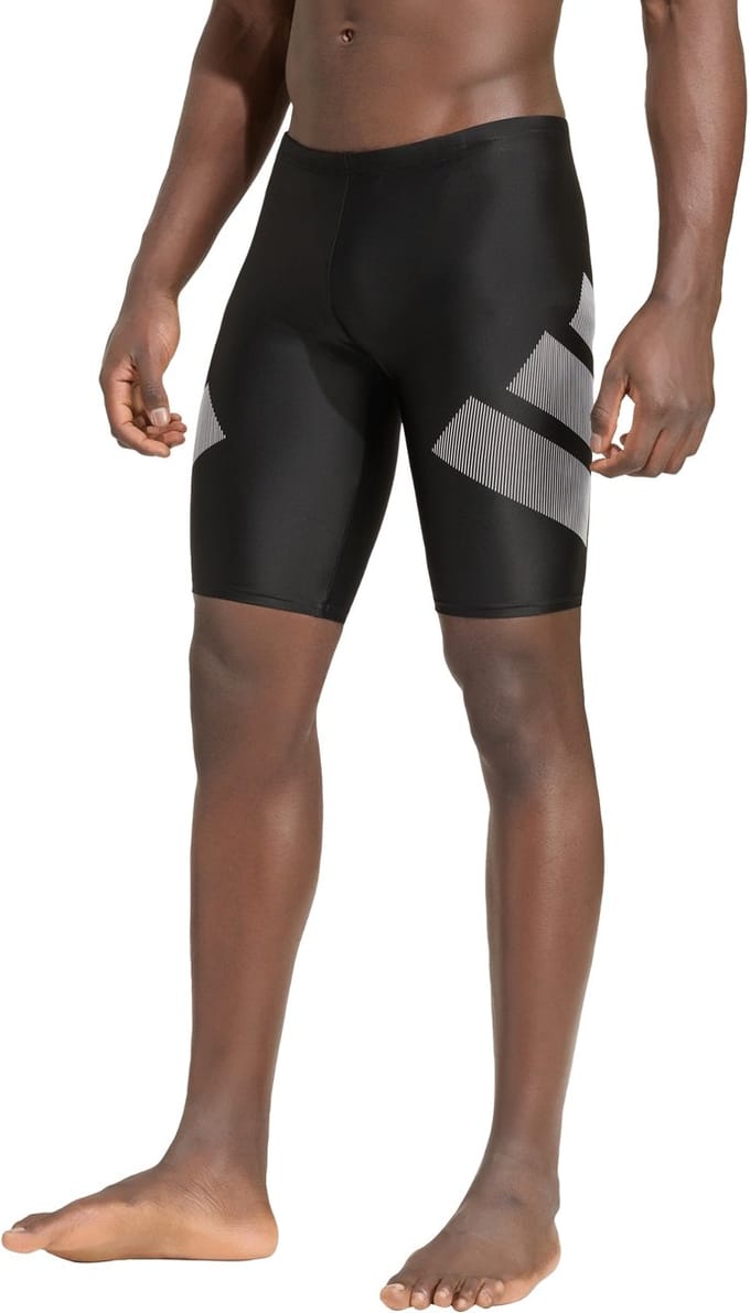 Adidas Performance Big Bars Lange Zwembroek - Heren - Zwart