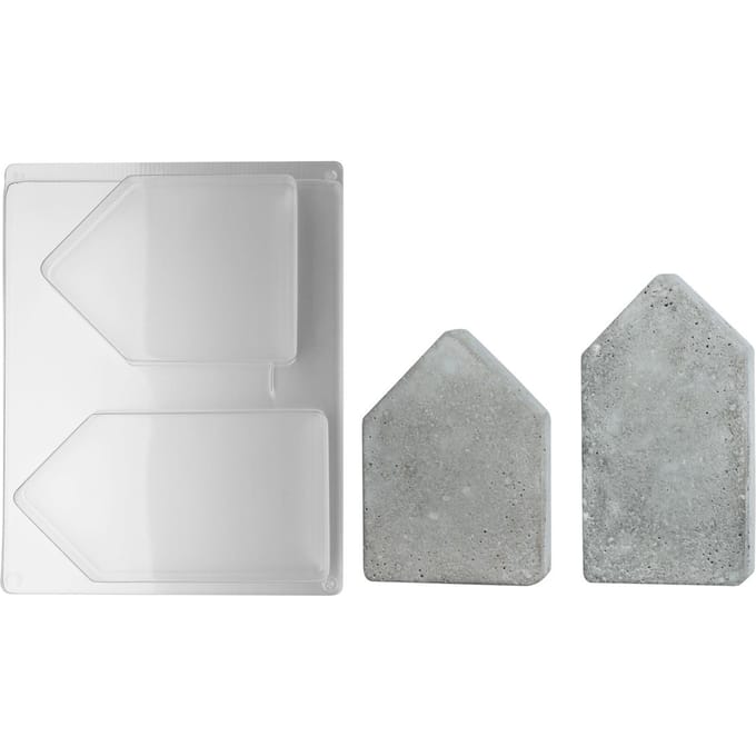 Gietvorm "2 huisjes", ca. 13,5 - 16,5 cm