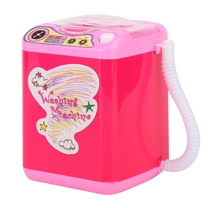 Mini Simulatie Wasmachine Elektrische Make-up Kwasten Wasmachine roes red