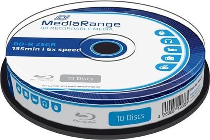 MediaRange Blu-ray Discs - 25 GB / 6X / 10 Cakebox