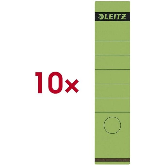 Leitz zelfklevende rugetiketten 1640 formaat 58 x 290 mm., kleur groen