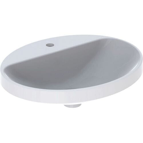 Geberit VariForm built-in washbasin 55 x 45 cm, oval, with tap hole bench 500.723.01.2