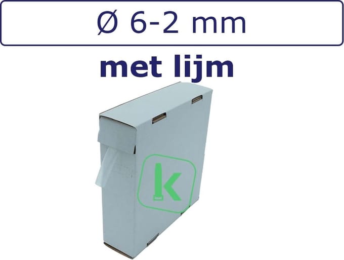 PRO-TIE® - Krimpkous met Lijm 6-2 mm Transparant Dunwandig krimpverhouding 3:1 (Box 6 meter) - PRO-TIE