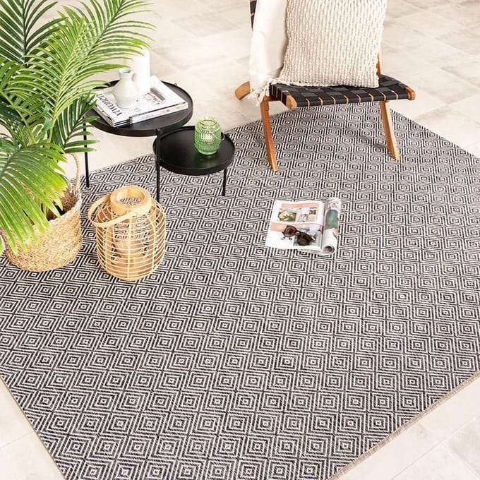 Fraai Buitenkleed - Summer Tile Grijs - 200x290cm