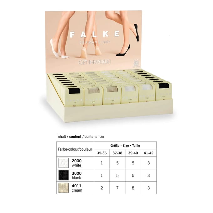 Onzichtbare damessokken Falke Step Medium Cut Box