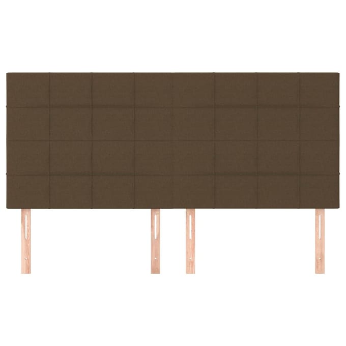 vidaXL - Hoofdbord - donkerbruin - 180x5x118/128 - cm - stof