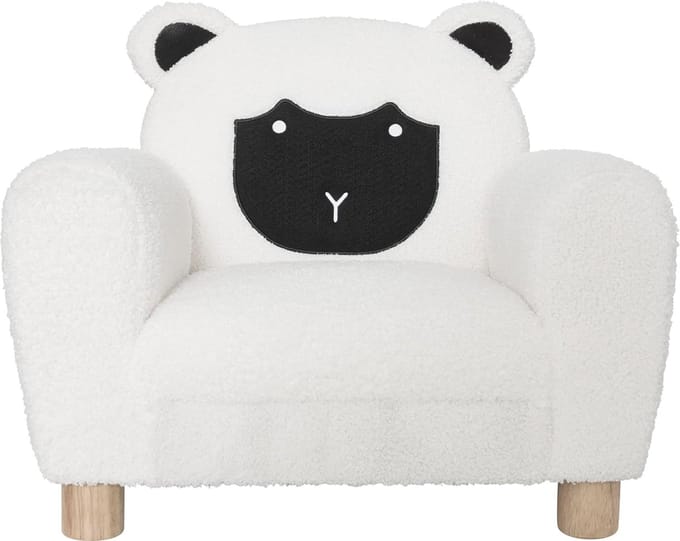 Atmosphera Kinderfauteuil - Schaap - Wit - Bouclé stof