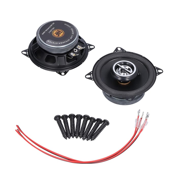 2 STUKS Autoluidspreker 4 Ohm 120W HiFi 91dB Gevoelig Full Range Auto Vervanging met Montageschroeven black