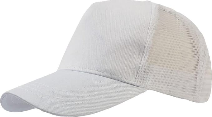 Atlantis Rapper Cotton 5 Panel Trucker Cap (Wit/Wit)