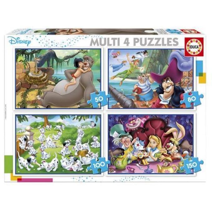 Educa puzzel - Disney classic multi - 4 puzzels 50-80-100-150 stukjes