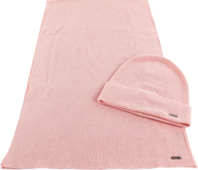 BOSS Dop Sjaal Livi Set Bright Pink Roze