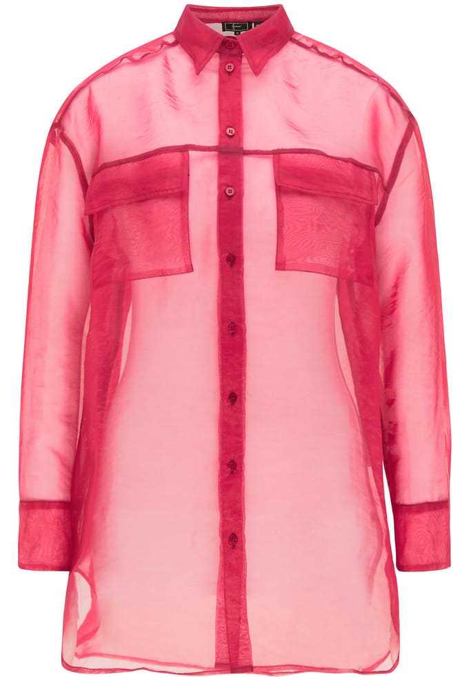 Faina Organza blouse Dames donkerrood