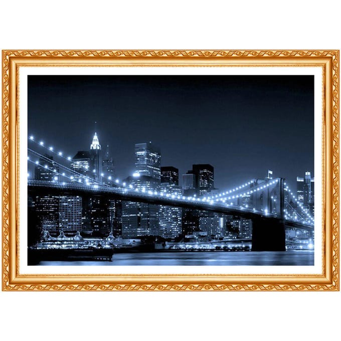 Broderie Diamant Paysage Image de Peinture Strass Kit Point de Croix Vente Décor Mural 20X30CM gray