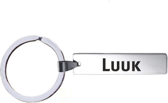 Sleutelhanger Met Naam - Luuk - RVS