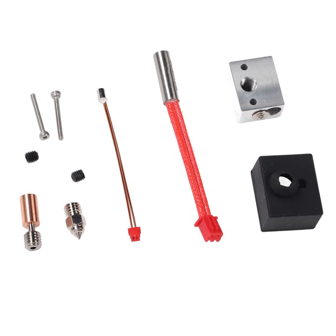 Kit Hotend d'imprimante 3D Hot End 300 degrés Buse Gorge Bloc de chauffage 24V 40W Ensemble pour Ender 3 S1 red