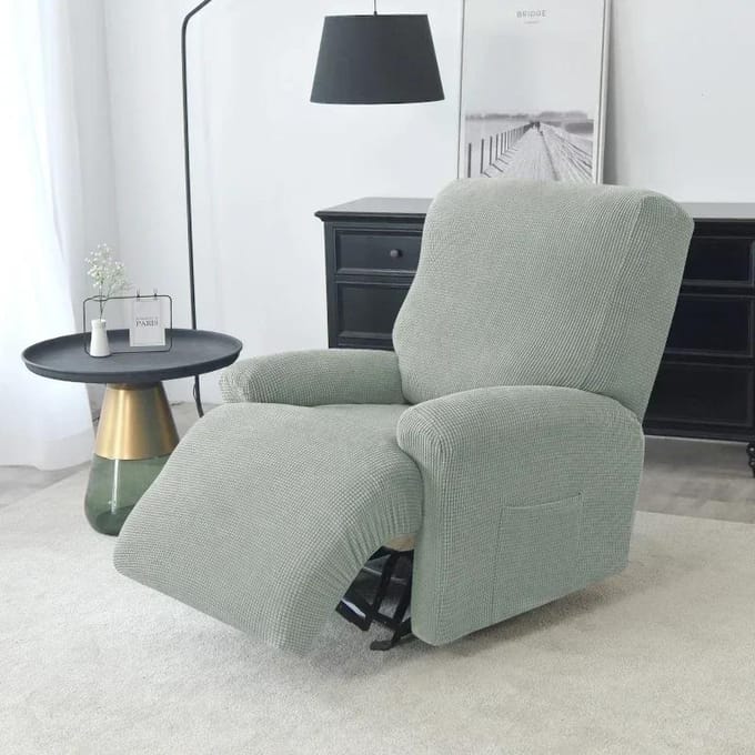 Housse de fauteuil inclinable extensible 1 place, housse de canapé en polaire élastique, housse de fauteuil relax, protection de meubles