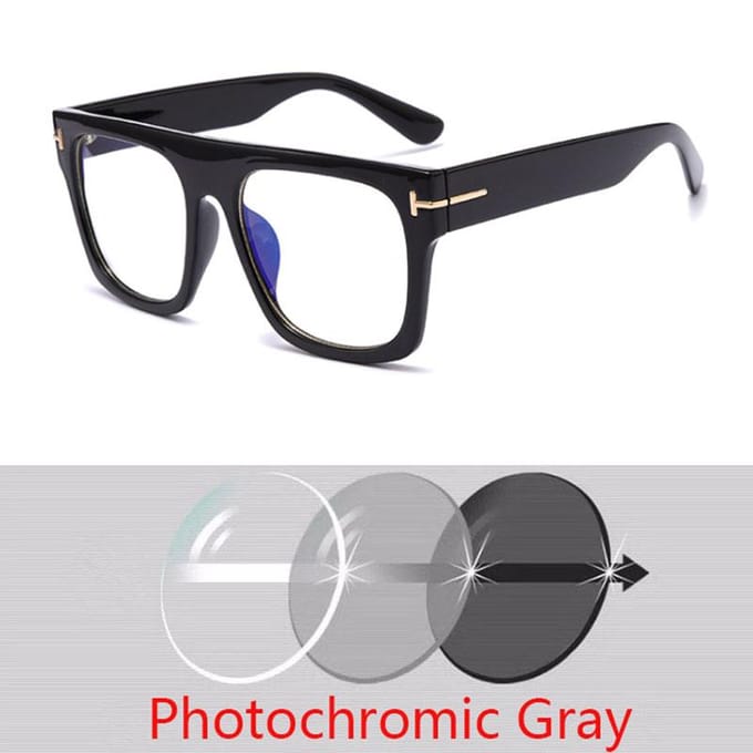 Oversized Brillen Heren Luxe Vierkant Groot Hyperopie Dames Leeszonnebril op Sterkte 0 +0.25 +0.5 +1.0 +2.0 +3.0 Tot +6.0 0.25 black