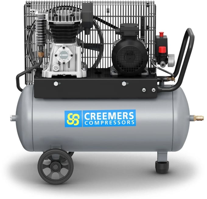CREEMERS 254-50 Mobiele Compressor 400 Volt - 50 liter - 10 bar