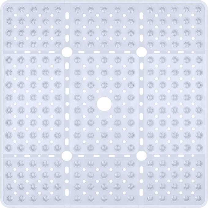 XL Douchemat - Badmat Antislip - Veilig Douchen - Krachtige Zuignappen - 70 x 70 cm - Transparant