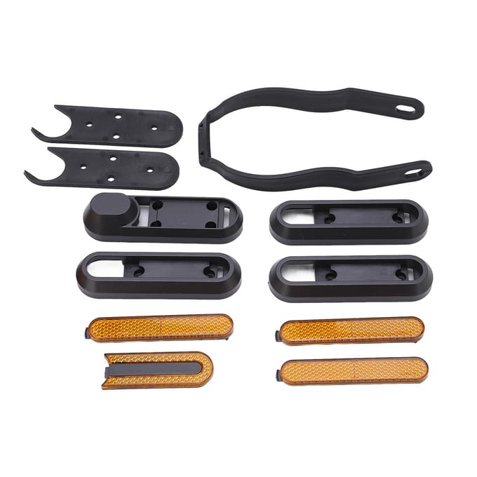 Scooter Wieldop Set Reflecterende Stickers Decoratieve Voor- en Achterwielnaven Deksel voor Xiaomi black