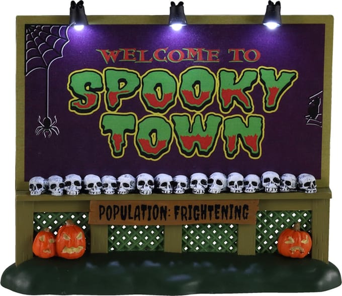 Lemax - Spookytown Sign- B/o (4.5v) - Kersthuisjes & Kerstdorpen
