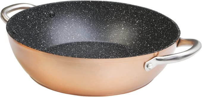 Koekenpan 32 cm in gesmeed aluminium met antiaanbaklaag