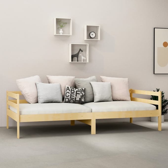 vidaXL - Slaapbank - met - matras - massief - grenenhout - 90x200 - cm